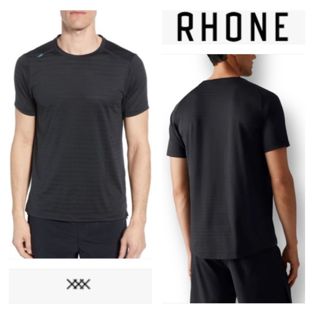 RHONE SWIFT PERFORATED PERFORMANCE T-SHIRT IN BLACK SIZE XL